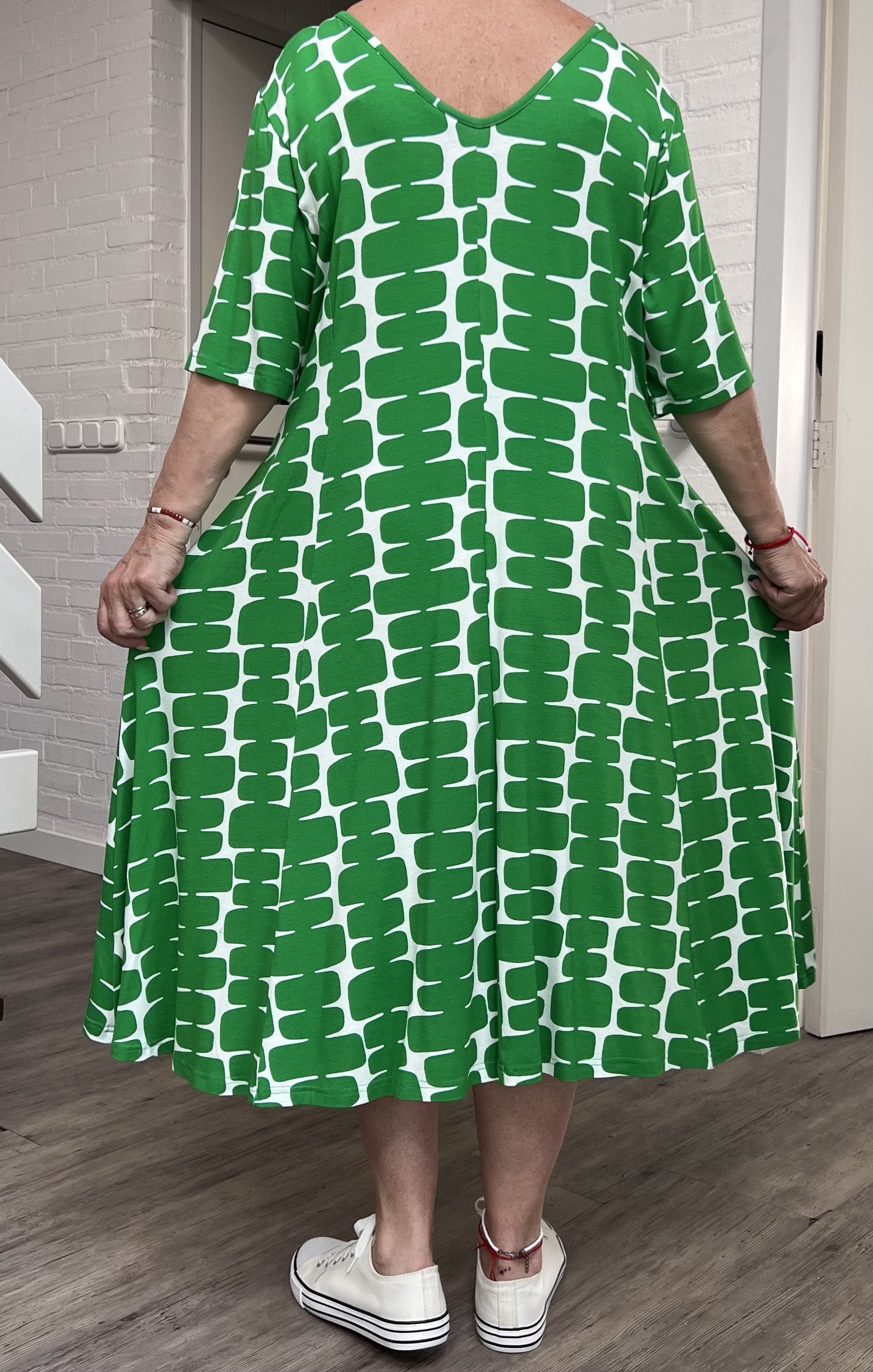 Ophilia viscose A-lijn jurk  stretch
