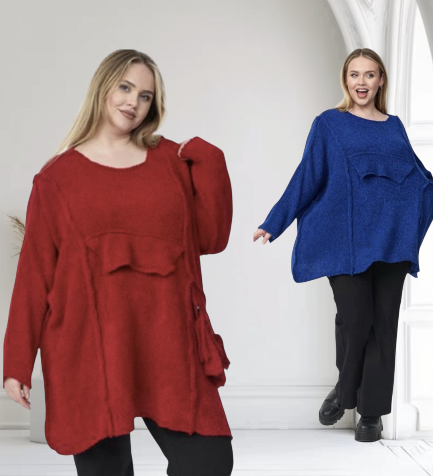 amandine oversized  super zacht bouclé gebreide top/trui /in meerdere kleuren