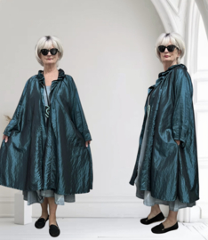 Gaga oversized A-lijn Taft blazer/jas/vest met zakken apart