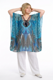 ONE OF A KIND  viscose zomer poncho/tuniek
