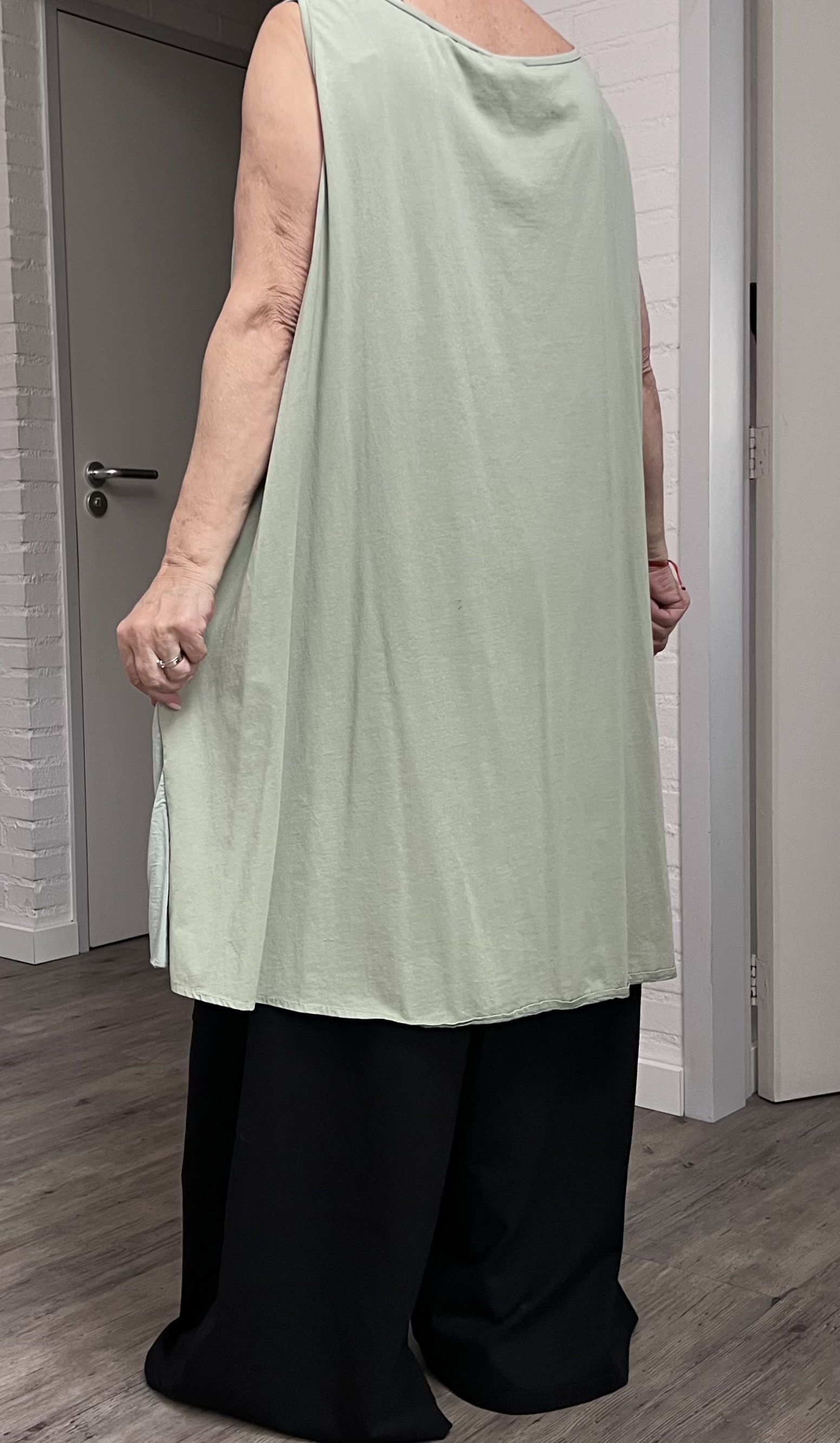 Moonshine oversized viscose top apart gevoerd
