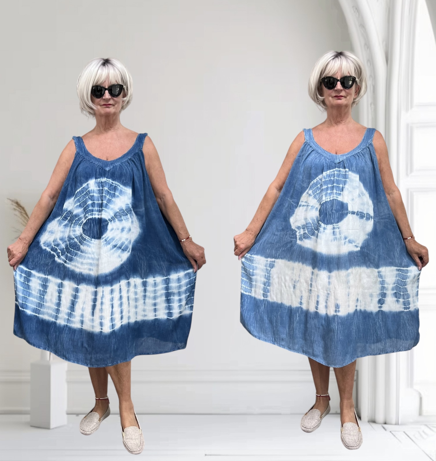 ITALIA MODA viscose zomer  A-lijn jurk/in meerdere kleuren