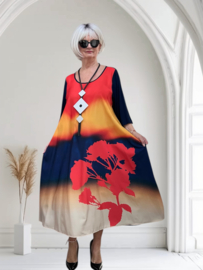 FRENZI viscose A-lijn jurk stretch