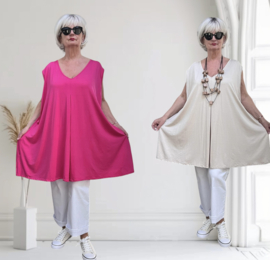 ITALIA MODA oversized viscose A-lijn tuniek/in meerdere kleuren