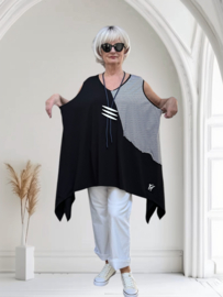Vincenzo Allocca oversized katoen A-lijn tuniek apart/stretch /zwart/wit