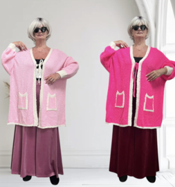 ITALIA oversized acryl mix gebreide vest /in meerdere kleuren