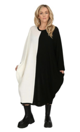 AKH oversized gebreide tuniek/jurk  apart stretch