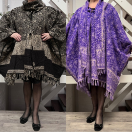 ITALIA  oversized zachte wol omslagdoek / poncho /in meerdere kleuren