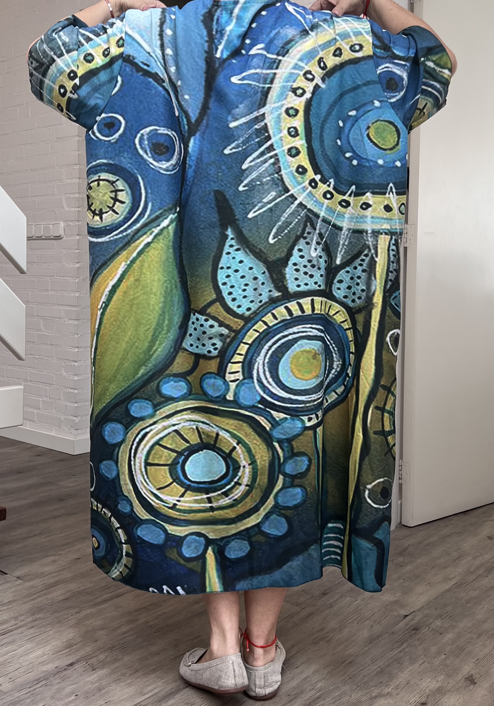 ITALIA MODA oversized visccose zomer jurk apart