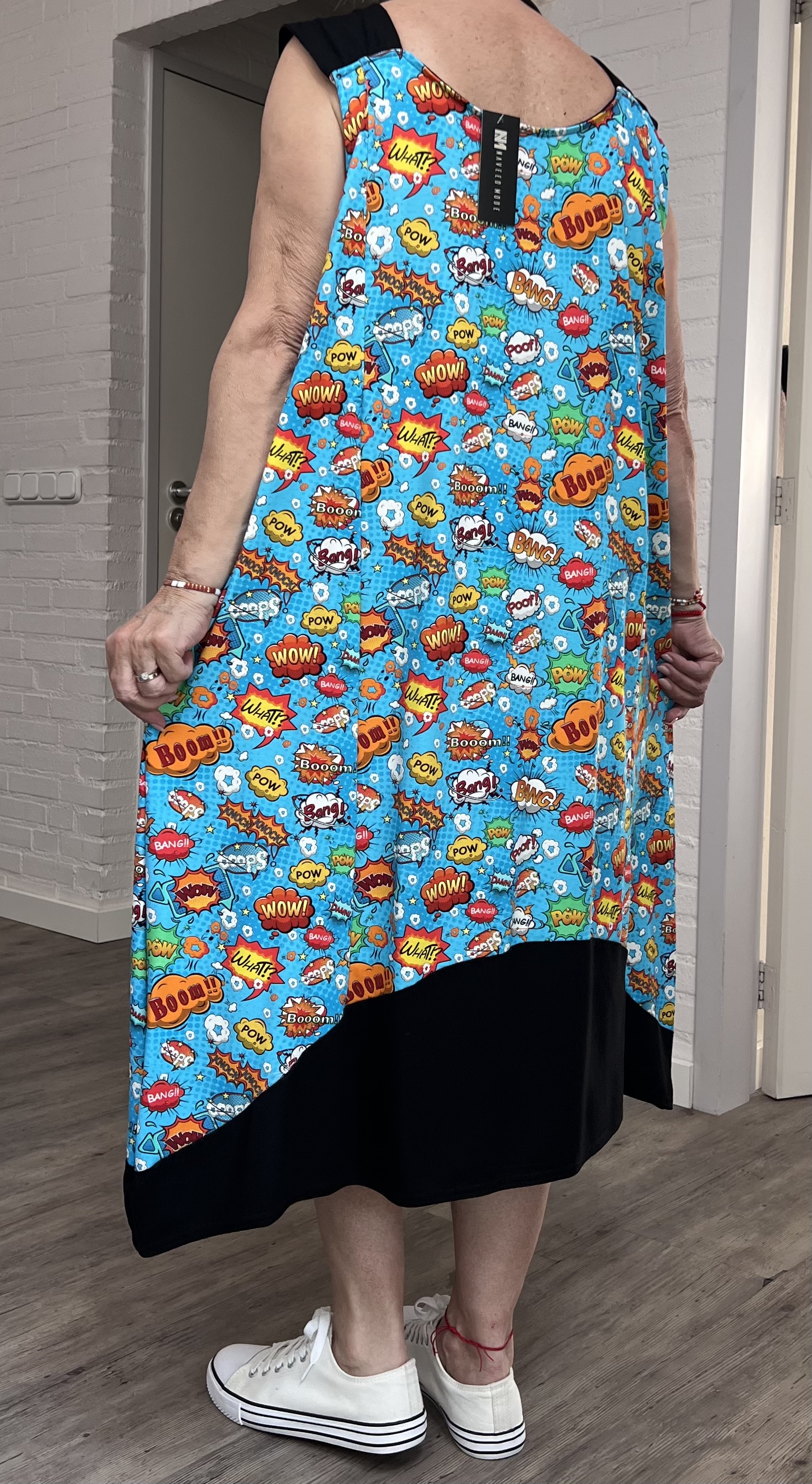 Naveed  oversized viscose jersey A-lijn jurk stretch