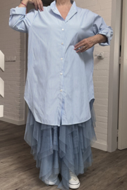 ITALIA oversized viscose blouse/hemd