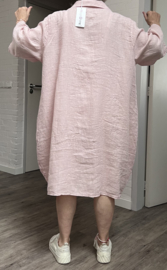 Moonshine linnen A-lijn jurk/hemd/tuniek met knoopsluiting  apart/in meerdere kleuren