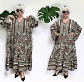 Sissi BOHO oversized A-lijn viscose jurk apart