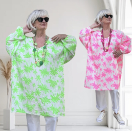 ITALIA MODA oversized katoen mousseline tuniek/in meerdere kleuren