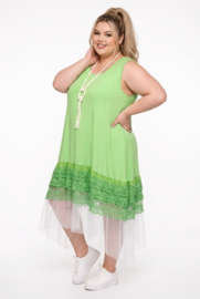 Moonshine jersey viscose  A-lijn tuniek  met KANT stretch apart