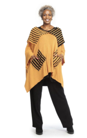 AKH oversized katoen gebreide  tuniek/top apart stretch