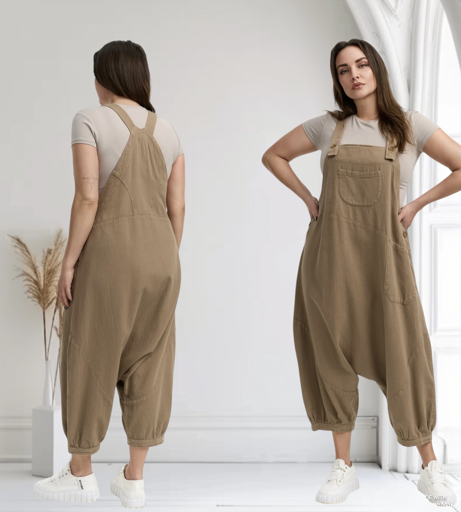 KEKOO design katoen overall