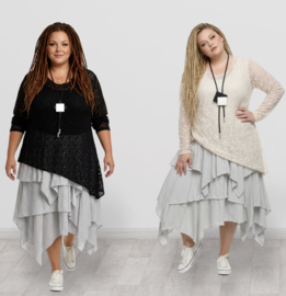 ITALIA MODA  oversized  KANTEN viscose top( veel stretch)/in meerdere kleuren