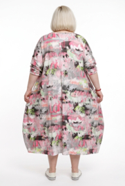 Giovani collection oversized viscose ballon jurk/stretch