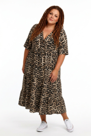 Vincenzo Allocca oversized viscose  BOHO A-lijn jurk apart