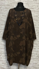 LaBass oversized fijn corduroy katoen ballon jurk