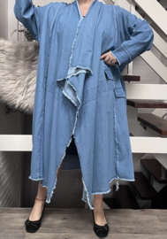 XUNA  oversized jeans katoen A-lijn blazer/vest /strech