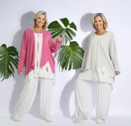 AKH oversized katoen gebreide top/tuniek /in meerdere kleuren