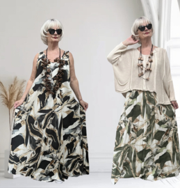 Sissi A-lijn viscose jurk apart /in meerdere kleuren