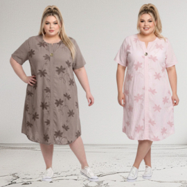 ITALIA MODA  viscose geborduurde jurk/in meerdere kleuren
