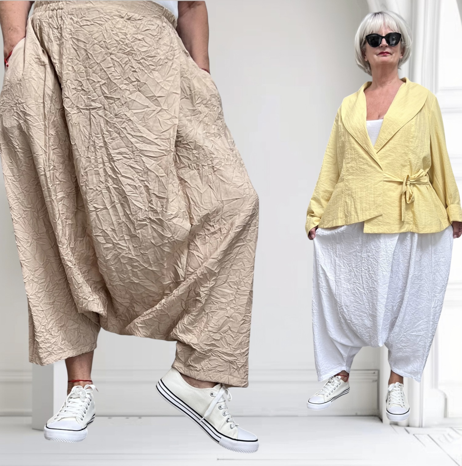 SINNE design..  viscose harembroek/in meerdere kleuren