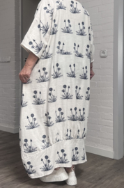 Bella naturalezza oversized A-lijn linnen jurk  apart (extra groot)
