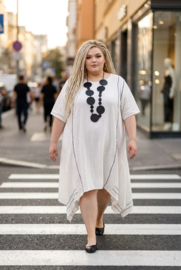 KEKOO design viscose A-lijn jurk