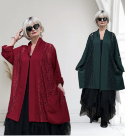 ITALIA MODA  oversized jersey  KANTEN vest  stretch/in meerdere kleuren