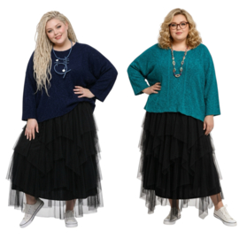 MB katoen/acryl oversized zacht  gebreide top stretch /in meerdere kleuren