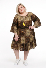 UNIDIVA polysilk A-lijn zomer jurk apart