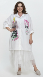 ITALIA oversized viscose blouse/hemd