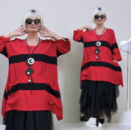 Zedd Plus oversized viscose tuniek/top met zakken apart