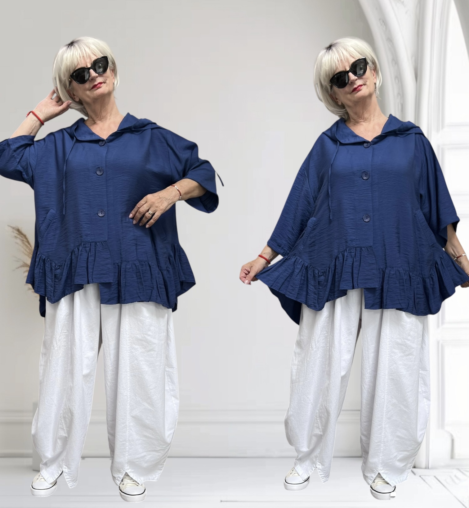 SINNE design.. A- lijn viscose blazer/vest