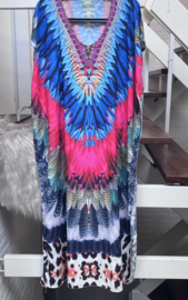 Brava moda zomerse luchtige viscose zomer poncho/ tuniek /niet doorschijnend