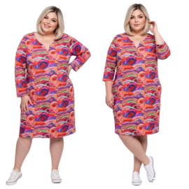 Ophilia premium kwaliteit katoen jurk  stretch