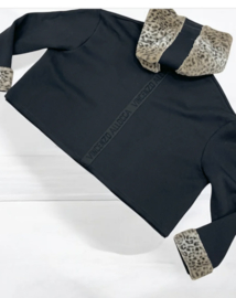 Vincenzo Allocca oversized korte jas/blazer/vest stretch zwart