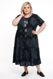 ITALIA MODA viscose A-lijn jurk zwart