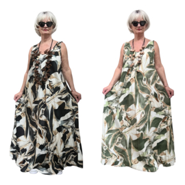 Sissi A-lijn viscose jurk apart /in meerdere kleuren