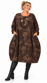LaBass oversized fijn corduroy katoen ballon jurk