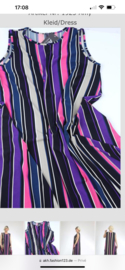AKH oversized viscose  mix A-lijn  jurk apart/stretch