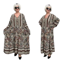 Sissi BOHO oversized A-lijn viscose jurk apart