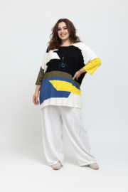 Zedd Plus viscose top met ketting stretch