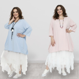 Moonshine  katoen A-lijn tuniek stretch/meerdere kleuren