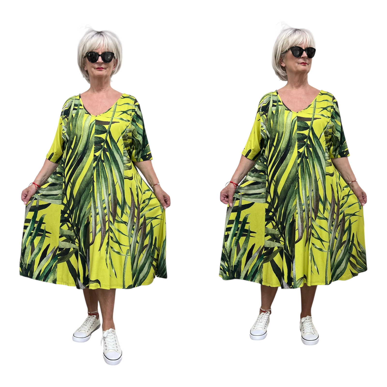 Ophilia viscose A-lijn jurk  stretch