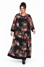 ITALIA MODA oversized chiffon A-lijn wijde jurk gevoerd/in meerdere kleuren